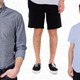 Chambray Long Sleeve Button-Down, $29 | Lounge Short, $21 | Seersucker Short Sleeve Button-Down with Pocket, $34
